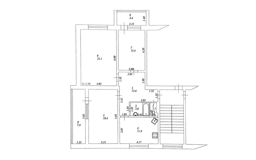 3-к квартира, 82.5 м², 2/3 эт., г.Славянск н/К, р-н Центра Занятости