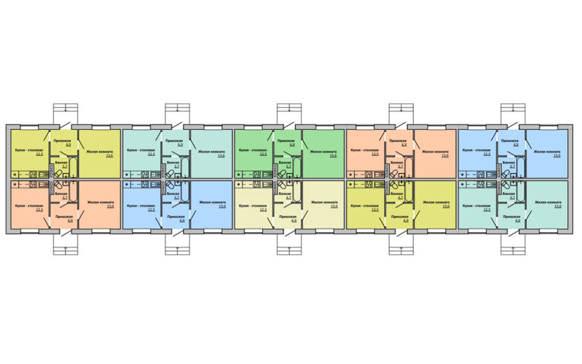Дом 34.7 м² на участке 1 сот., ст.Анастасиевская