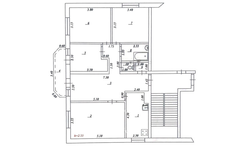 4-к квартира, 85.7 м², 3/5 эт., г.Славянск н/К, р-н ЦРБ
