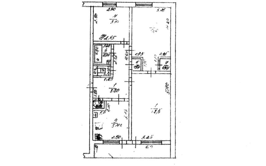 3-к квартира, 64 м², 2/2 эт., п.Голубая Нива