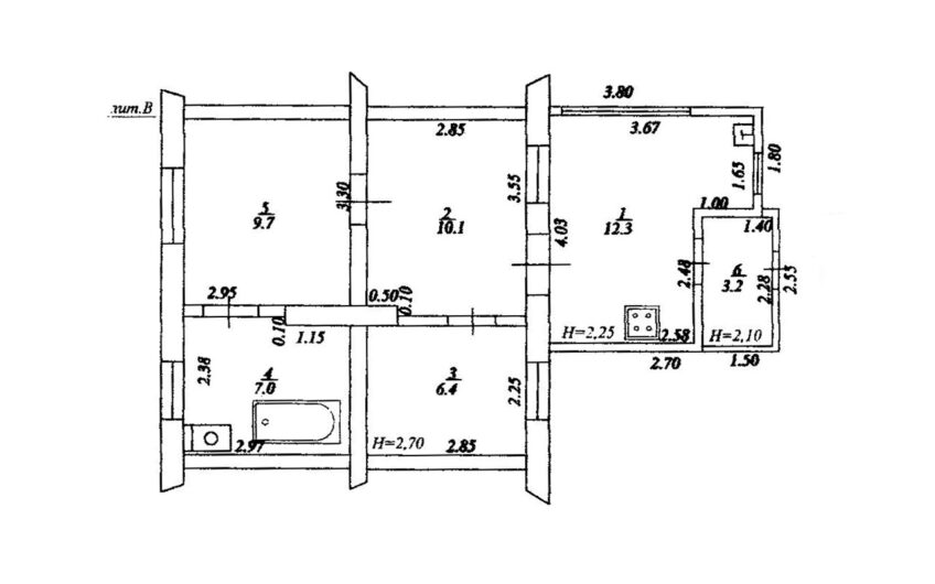 3-к квартира, 48.7 м², 1/1 эт., п.Прибрежный