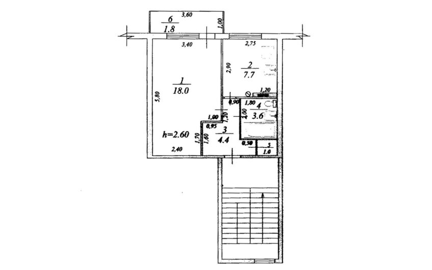 1-к квартира, 34.7 м², 2/2 эт., х.Трудобеликовский