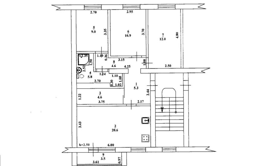 3-к квартира, 72.8 м², 2/5 эт., г.Славянск н/К, р-н Северного Парка